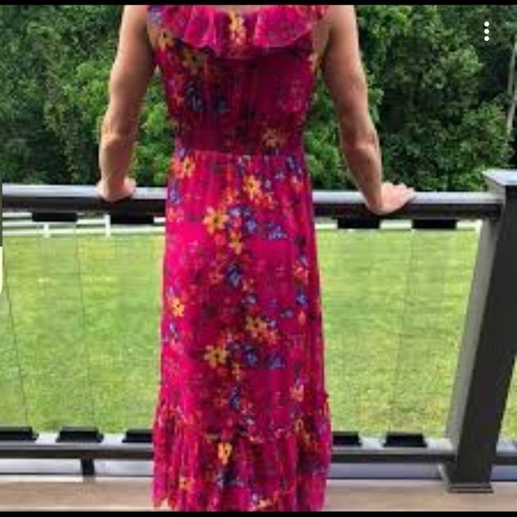 Old Navy.  Pink Floral Tiered Maxi. Size L. Tall. - Picture 1 of 10